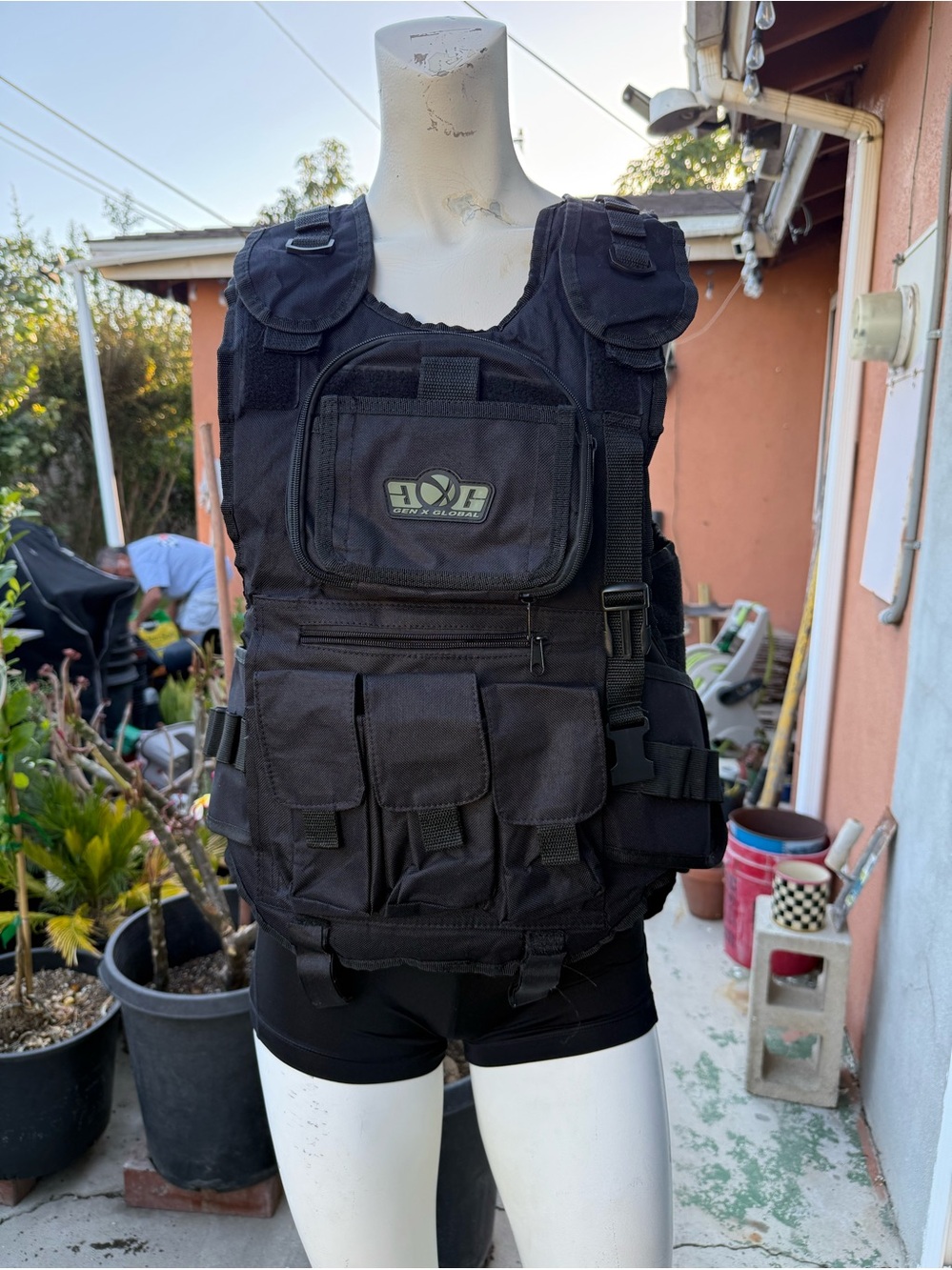 GXG Tactical Utility Vest with Multiple Pockets - Black